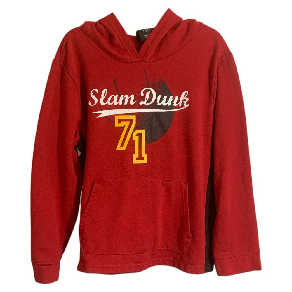 Starter Boys Red And Black Long Sleeve Pullover Light Sweater Hoodie Size 6 - 7